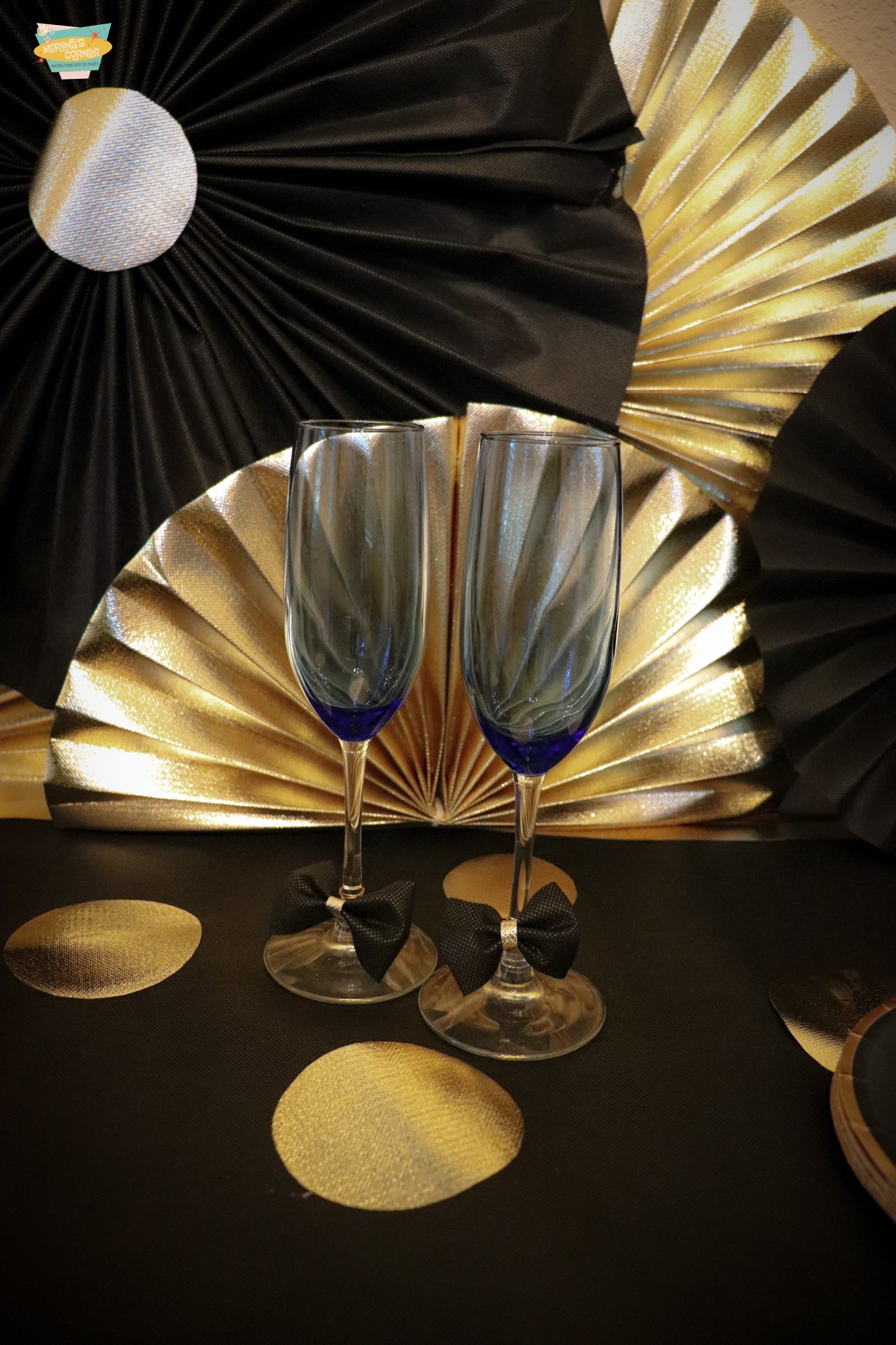 Champagne flute bows tutorial