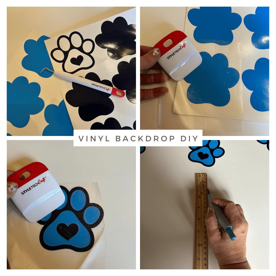 steps to make birthday busted backdrop
