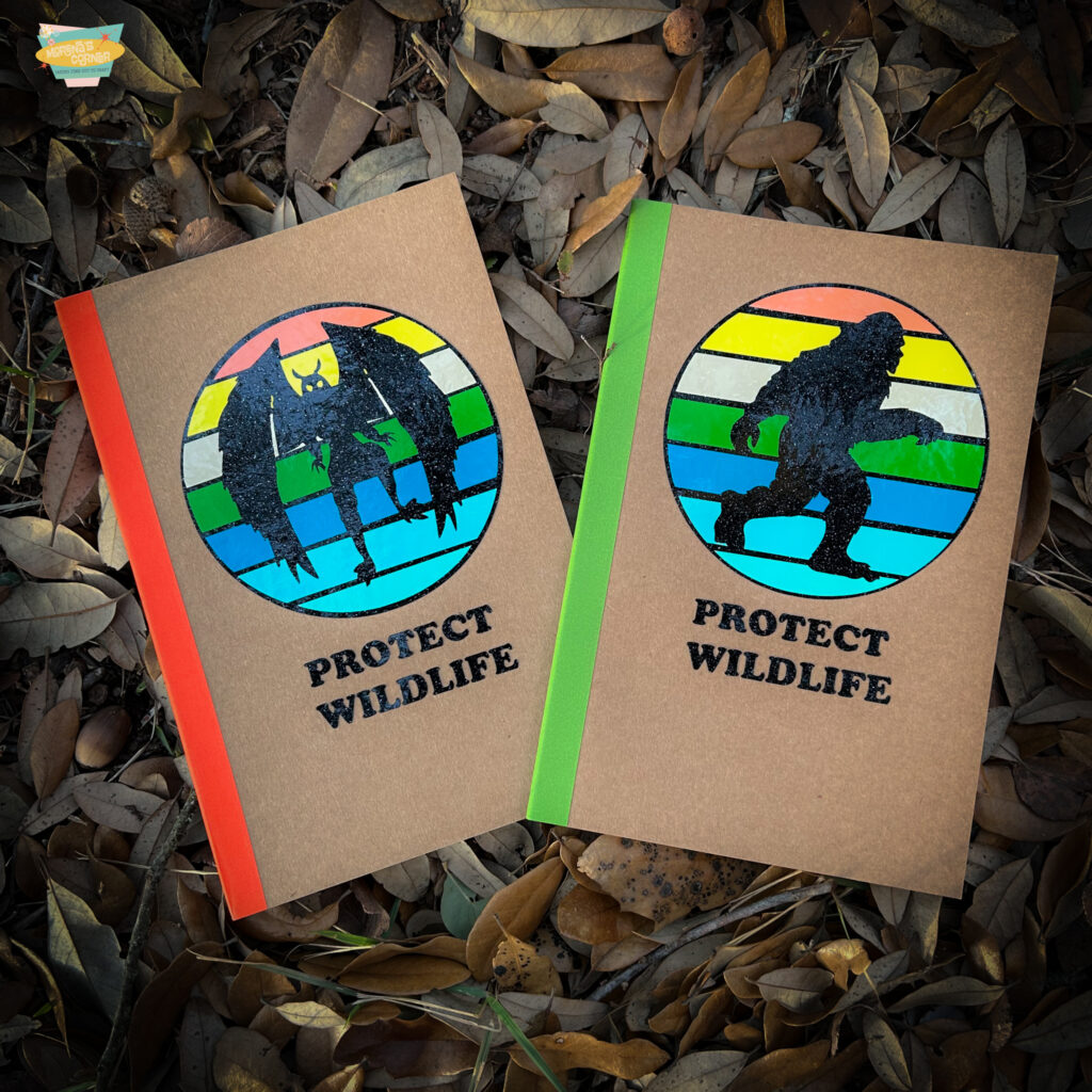 DIY Cryptid Notebooks Made with Vinyl - Morena's Corner