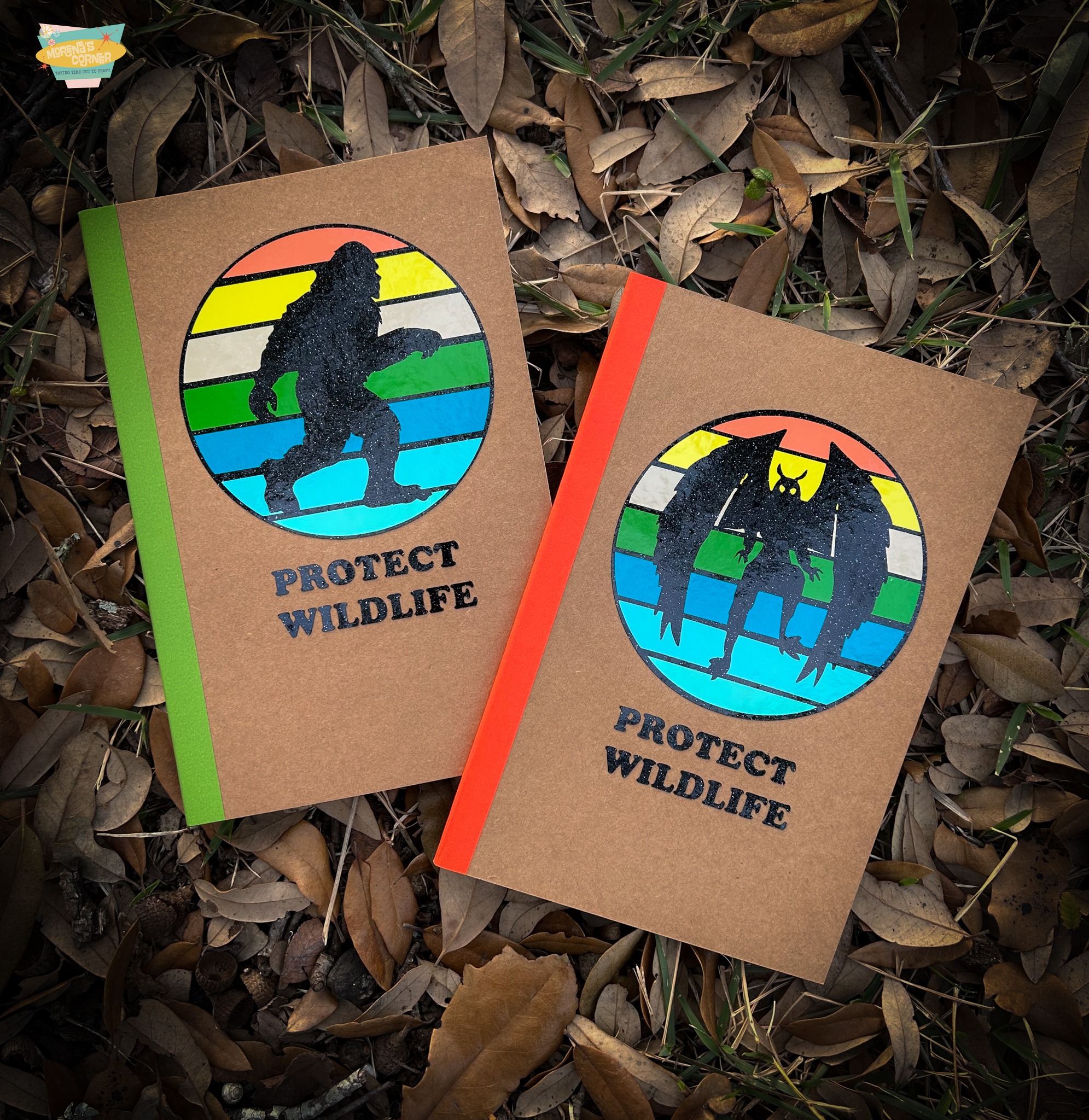 DIY Cryptid Notebooks Made with Vinyl