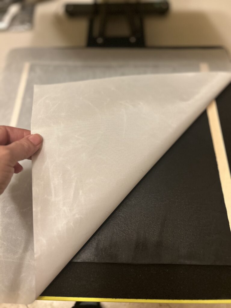 transfer HTV to wood to laser cut