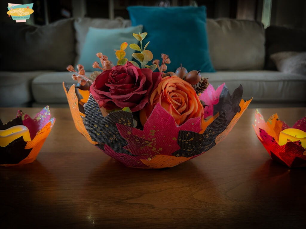 leaf bowl with mod podge