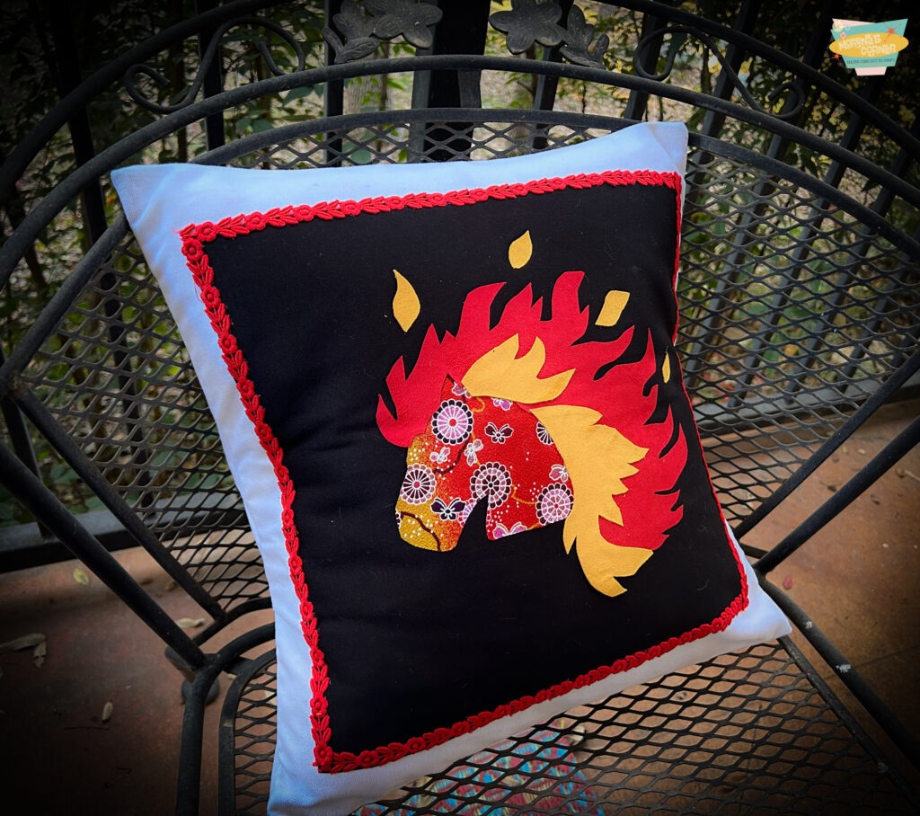 Fire Horse Appliqué Pillow Tutorial