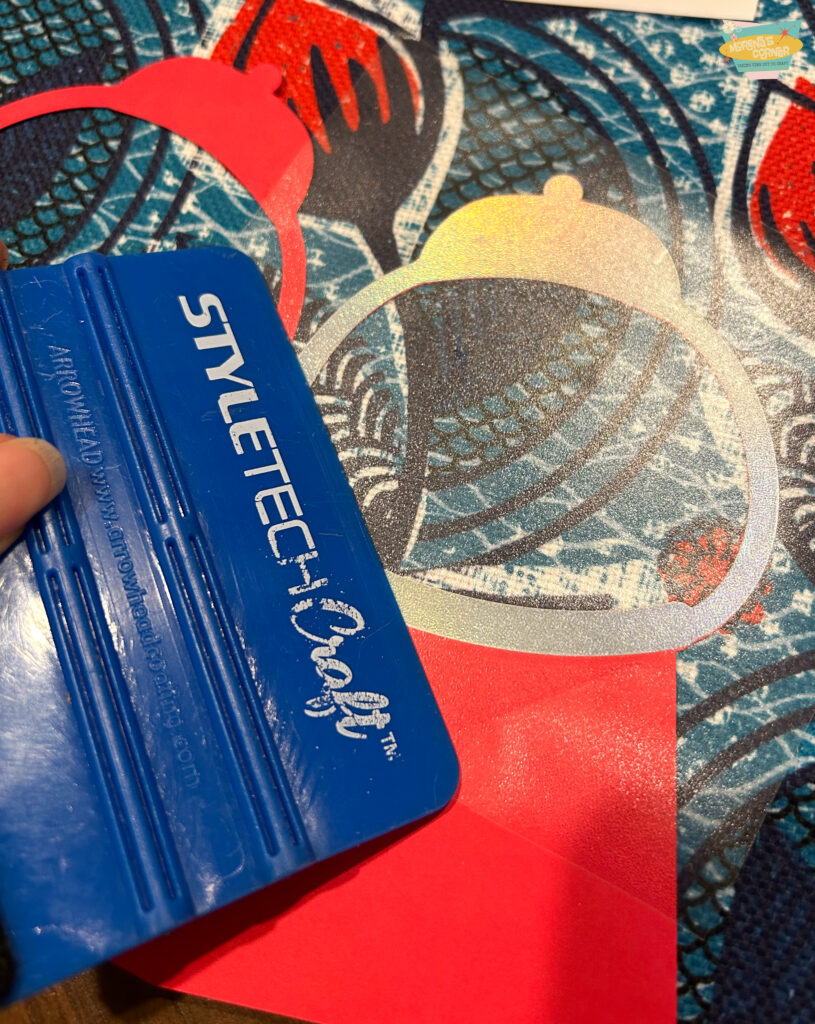 transfer foil vinyl to card