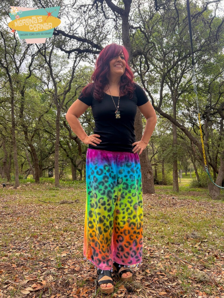 DIY Rainbow Leopard Pants: Tie Dye Tutorial