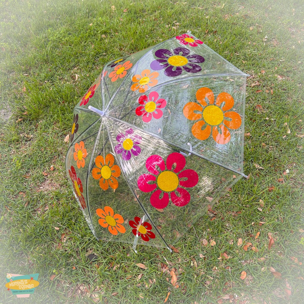 Umbrella with glitter vinyl