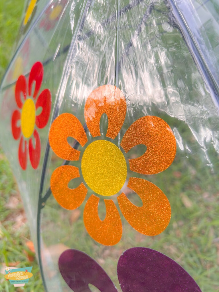 Sparkle in the Rain:
Glitter Vinyl Clear Umbrella
