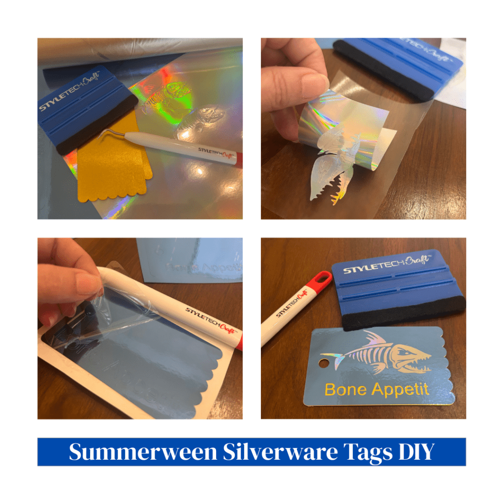 how to make custom vinyl silverware tags