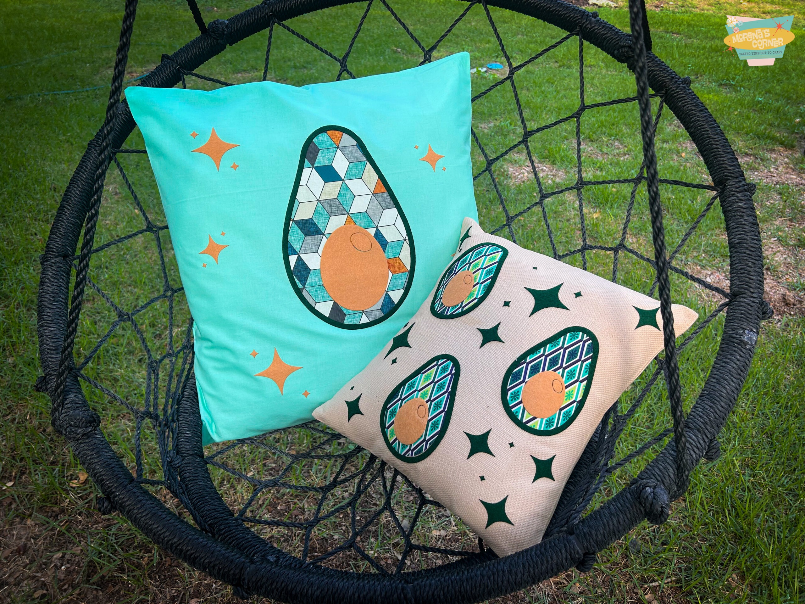 No Sew Pillow TutoriaL: Atomic Avocado