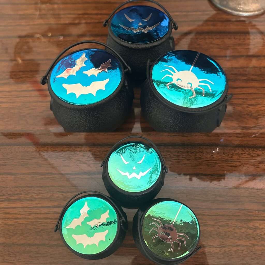 opal vinyl cauldron party favor DIY